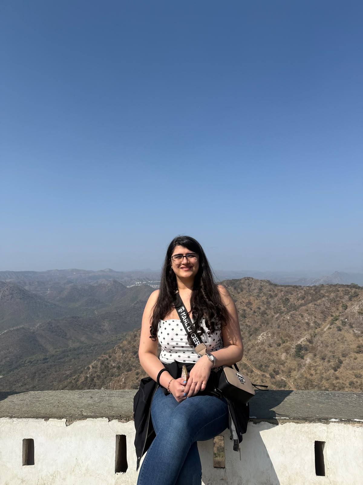 Simran on a mountaintop
